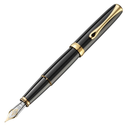 Diplomat, Füller, Excellence A2, lack schwarz vergoldet 14 kt-1