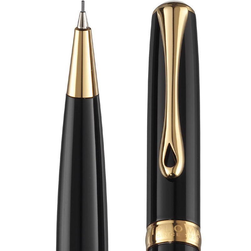 Diplomat, Bleistift, Excellence A2, lack schwarz vergoldet-2