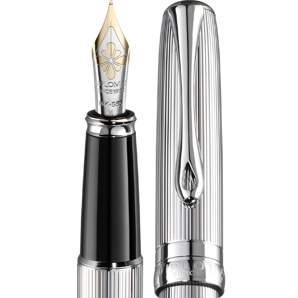 Diplomat, Füller, Excellence A2, guillochiert chrom 14 kt-2