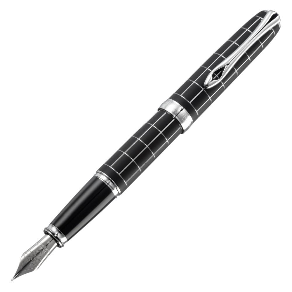Diplomat, Füller, Excellence A plus, Raute guillochiert lapis schwarz-1