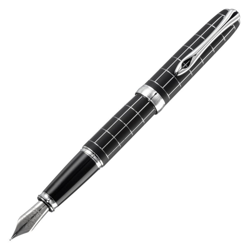 Diplomat, Füller, Excellence A plus, Raute guillochiert lapis schwarz-1