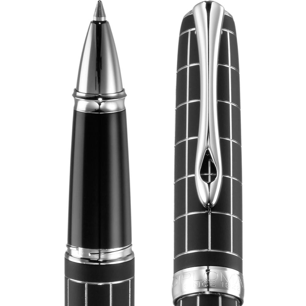Diplomat, Tintenroller, Excellence A plus, Raute guillochiert lapis schwarz-2