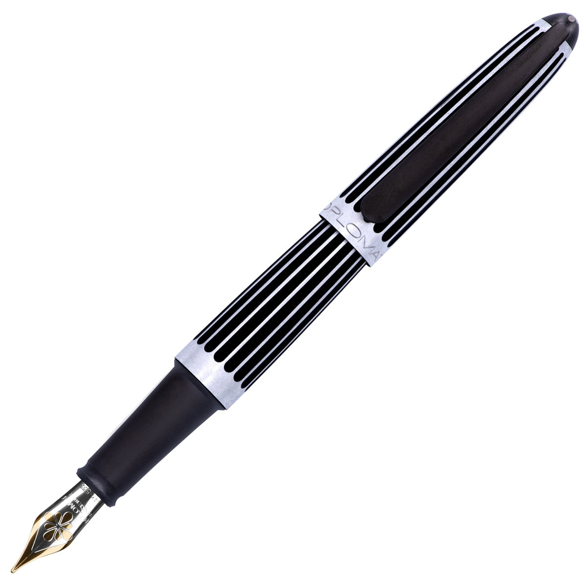 Diplomat Füller Aero 14K Feder Stripes Black-1