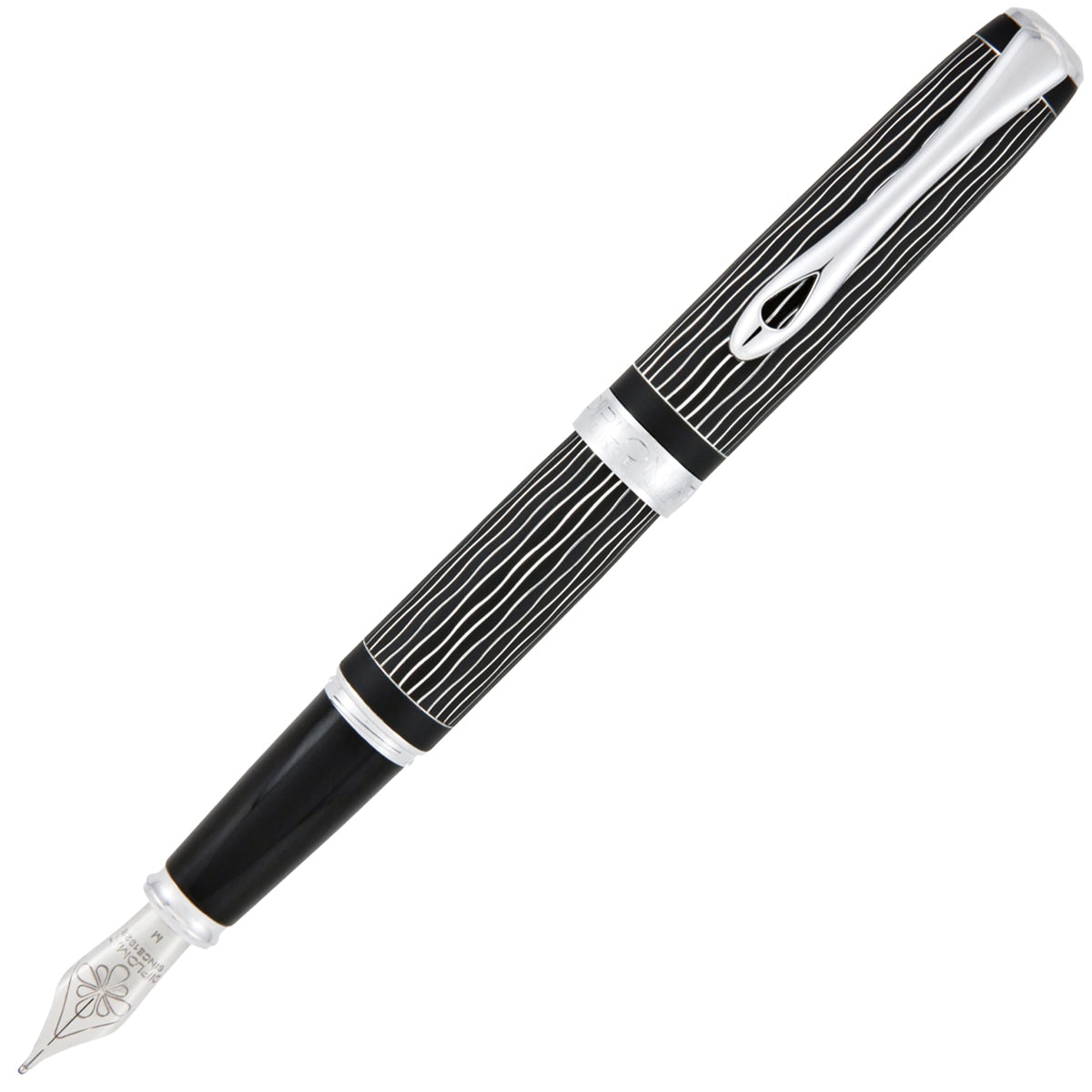 Diplomat Füller Excellence A Plus Wave Guillochiert Lapis Schwarz-1