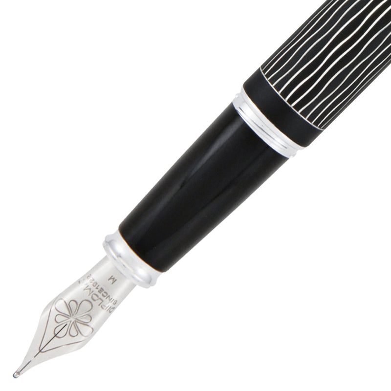 Diplomat Set Excellence A Plus Füller & 1er Stifteetui & Tintenglas Wave Guillochiert schwarz-5