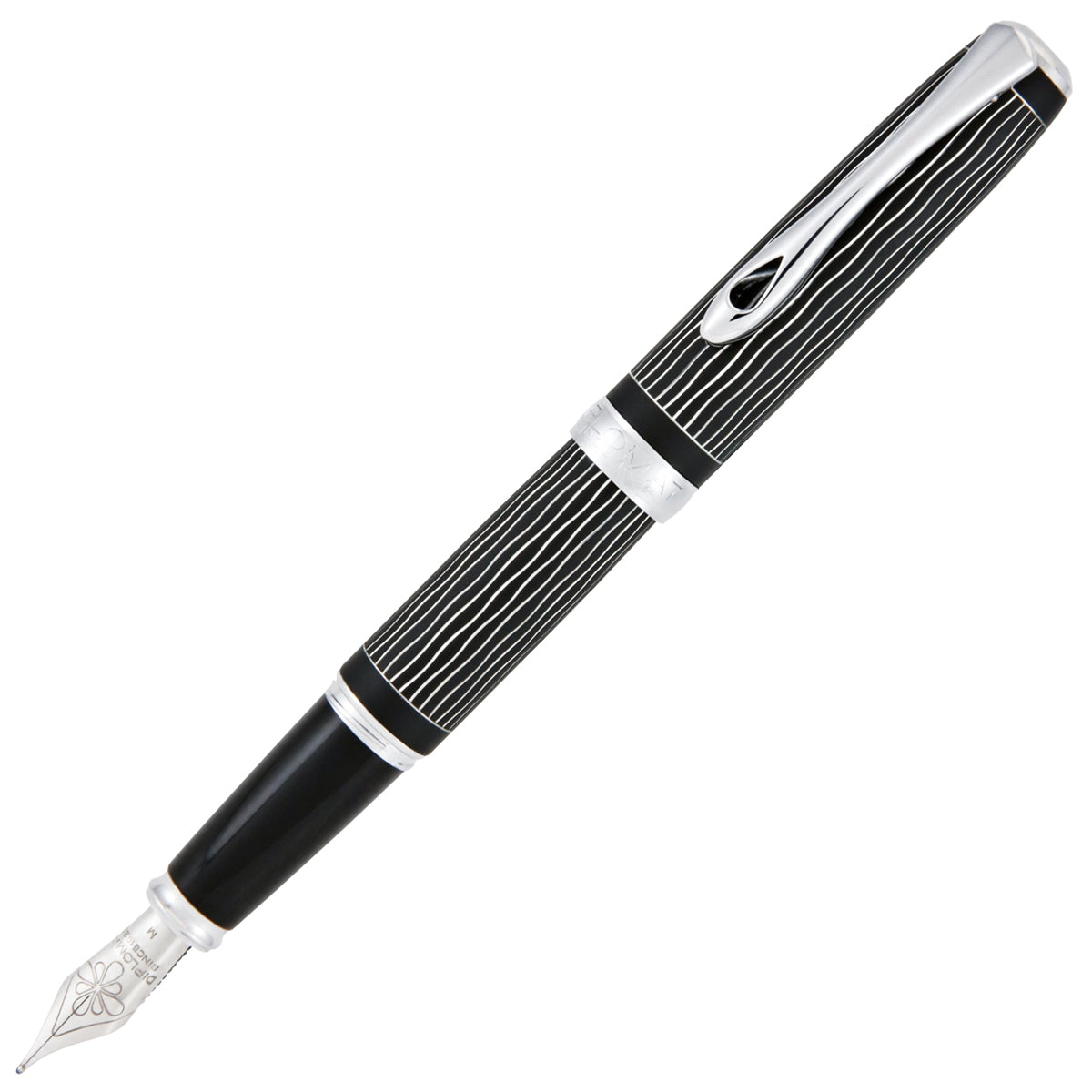 Diplomat Füller Excellence A Plus Wave Guillochiert Lapis Schwarz-5