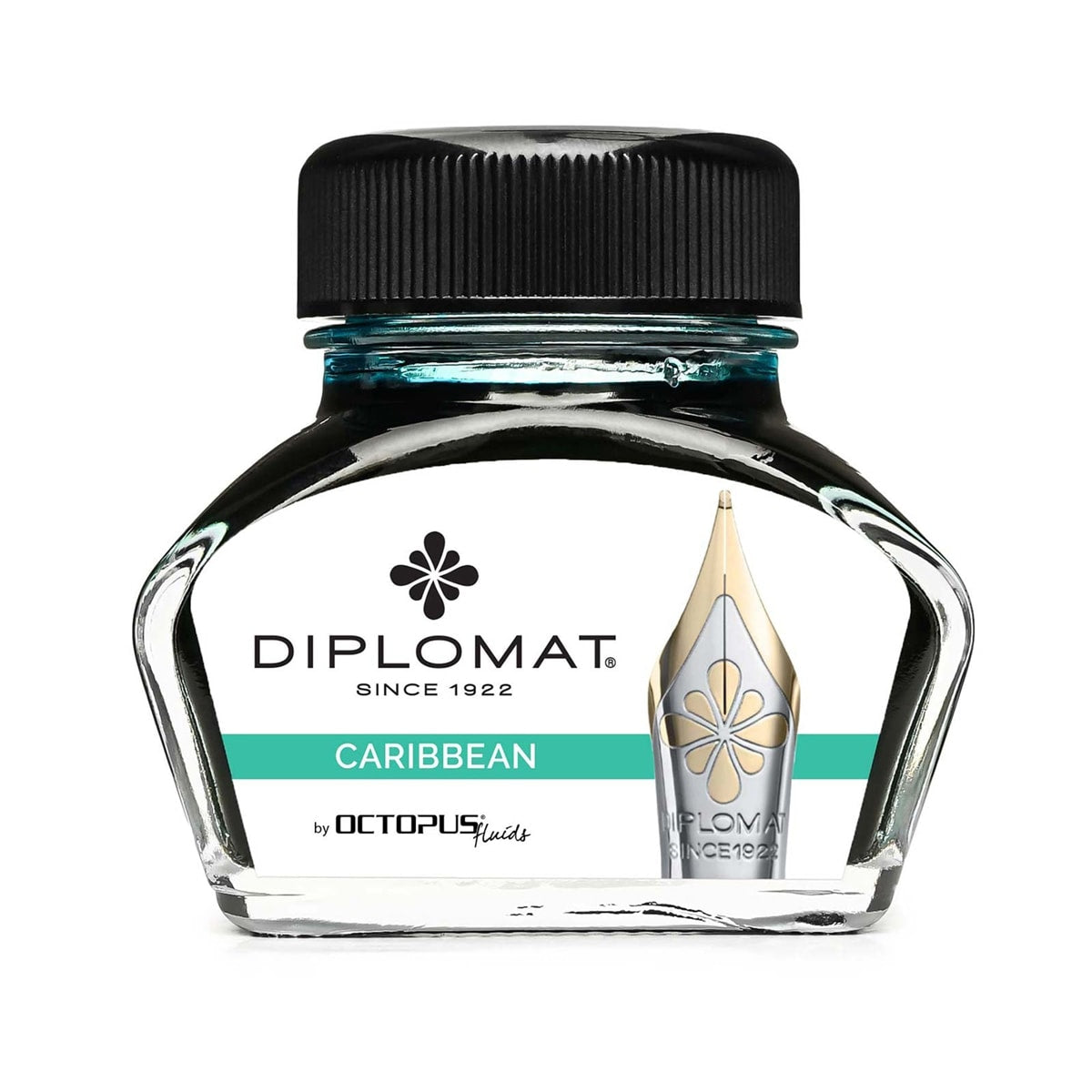 Diplomat Tintenglas Octupus Ink 30ml Karibik Türkis-1