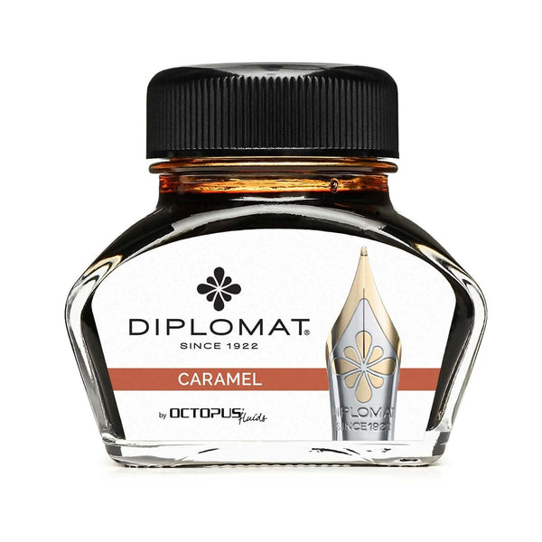 Diplomat, Tintenglas Octupus Ink, 30ml, Karamell Braun