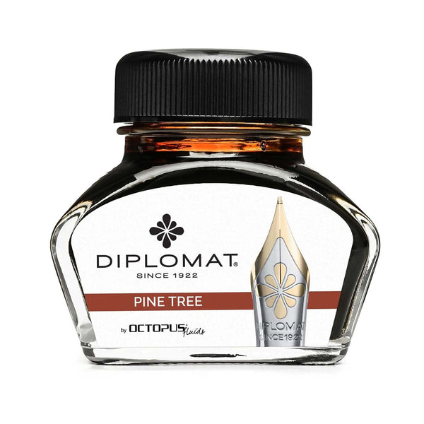 Diplomat, Tintenglas Octupus Ink, 30ml, Pinie Braun