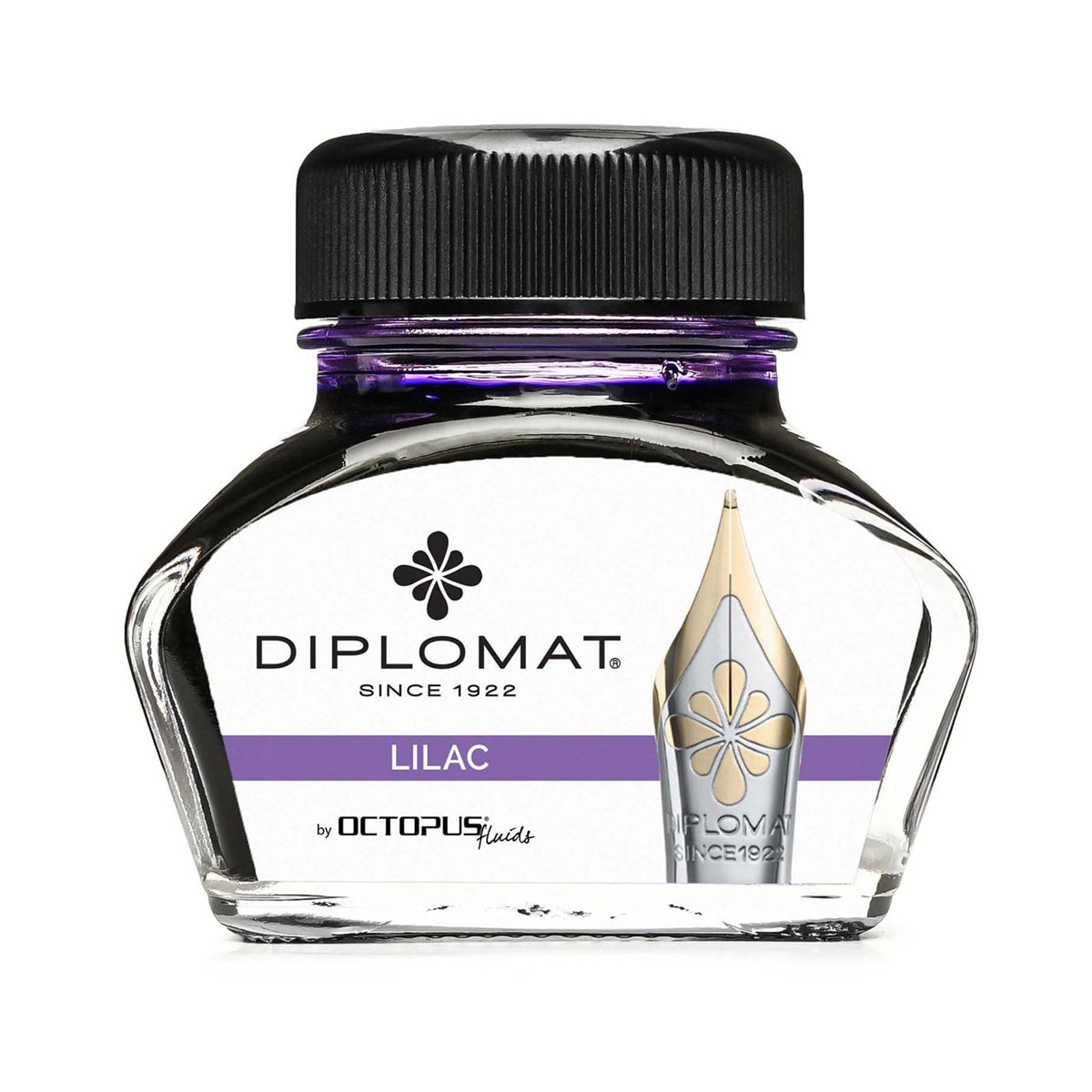 Diplomat Tintenglas Octupus Ink 30ml Flieder Lila-1