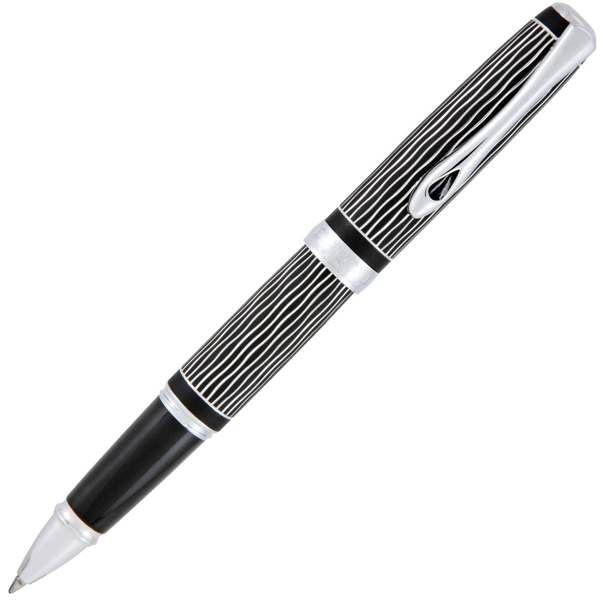 Diplomat Tintenroller Excellence A Plus Wave Guillochiert Lapis Schwarz-5