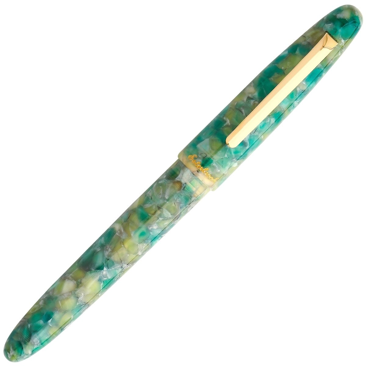 Esterbrook, Füller, Estie, Gold Trim, Sea Glass-4