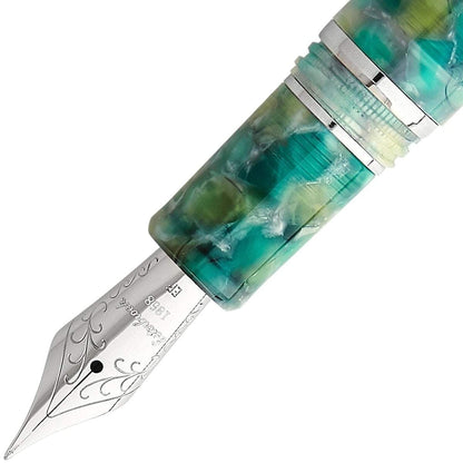 Esterbrook, Füller, Estie, Silber Trim, Sea Glass-2