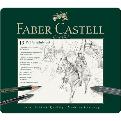 Faber-Castell, Stifte, Set, Pitt Graphite medium Metalletui-2