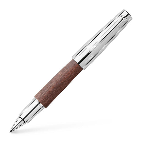 Faber-Castell, E-Motion Tintenroller, Holzschaft, dunkelbraun