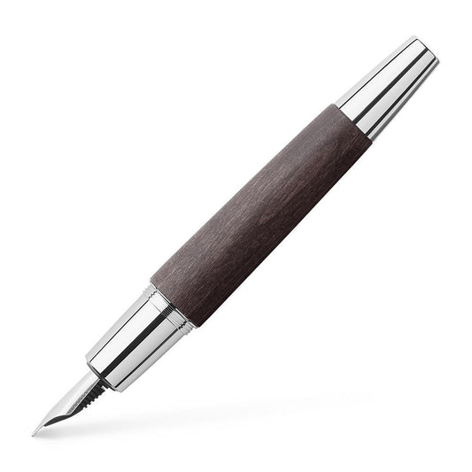 Faber-Castell, Füller, e-motion, Holz Chrom Schwarz-1