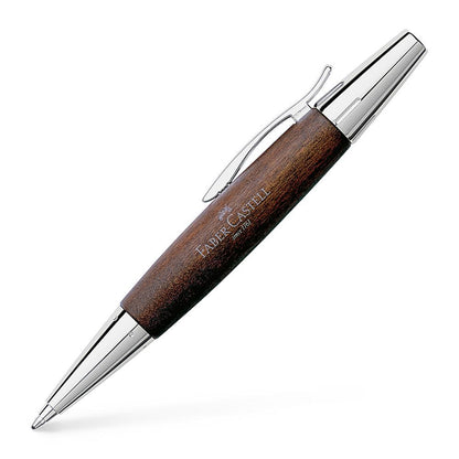Faber-Castell, Kugelschreiber, e-motion, Birnbaum/Chrom Dunkelbraun-1