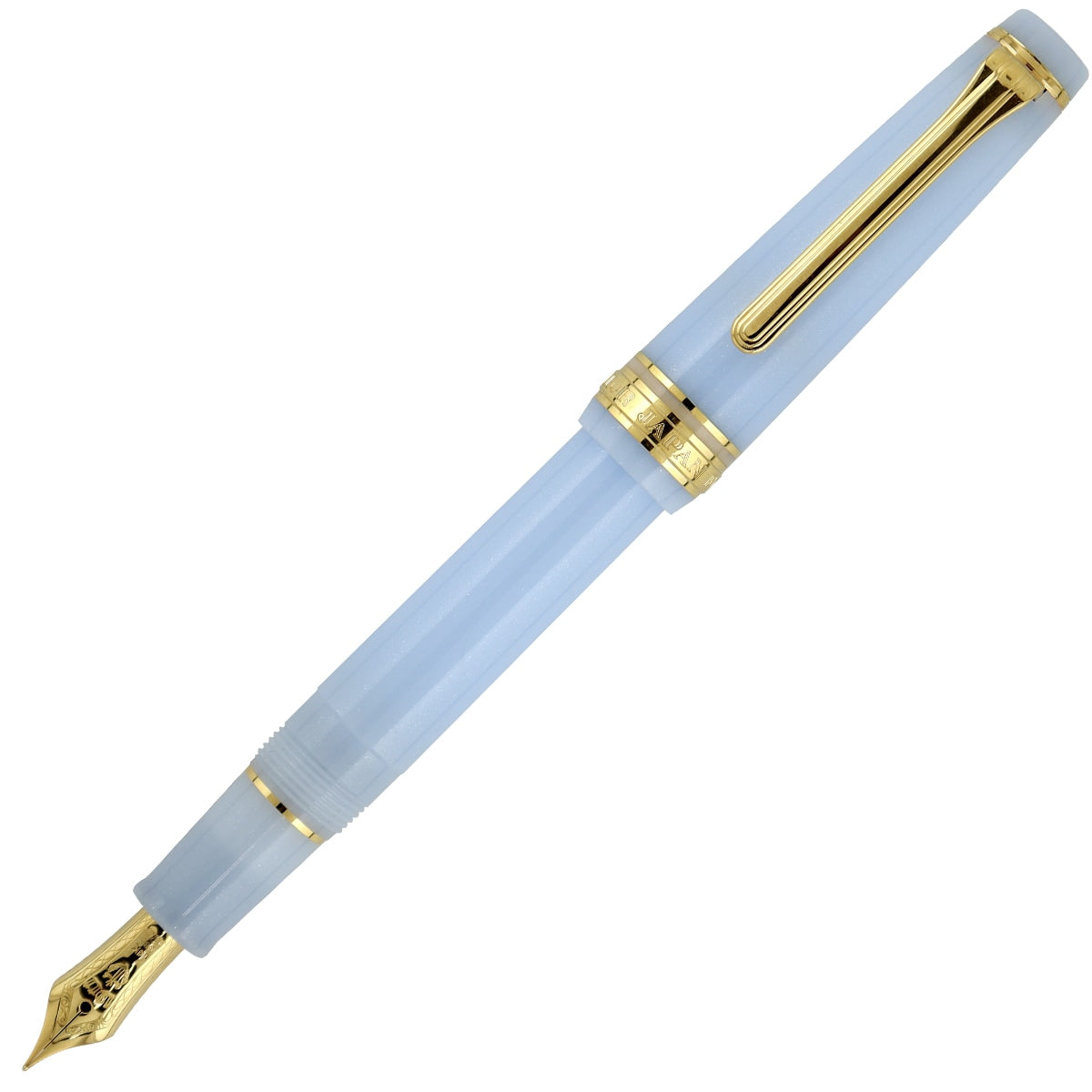 Sailor Füller Pro Gear Slim gold Special Ed. 14K Feder Grateful Crane Light Blue Lamé-1