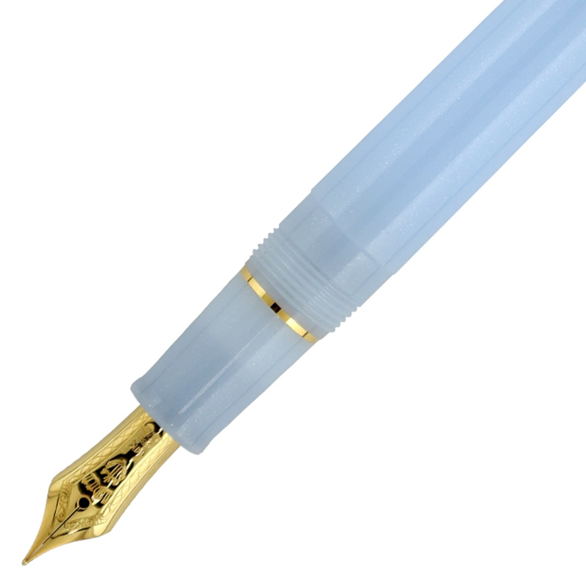Sailor Füller Pro Gear Slim gold Special Ed. 14K Feder Grateful Crane Light Blue Lamé-2