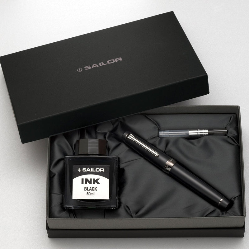 Sailor Füller Pro Gear Regular Special Ed. Nickel-Chrom 21K Feder Imperial Matte Black-5