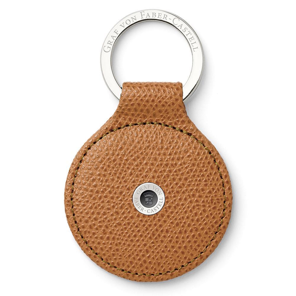 Graf von Faber-Castell, Schlüsselanhänger, rund Cognac-1