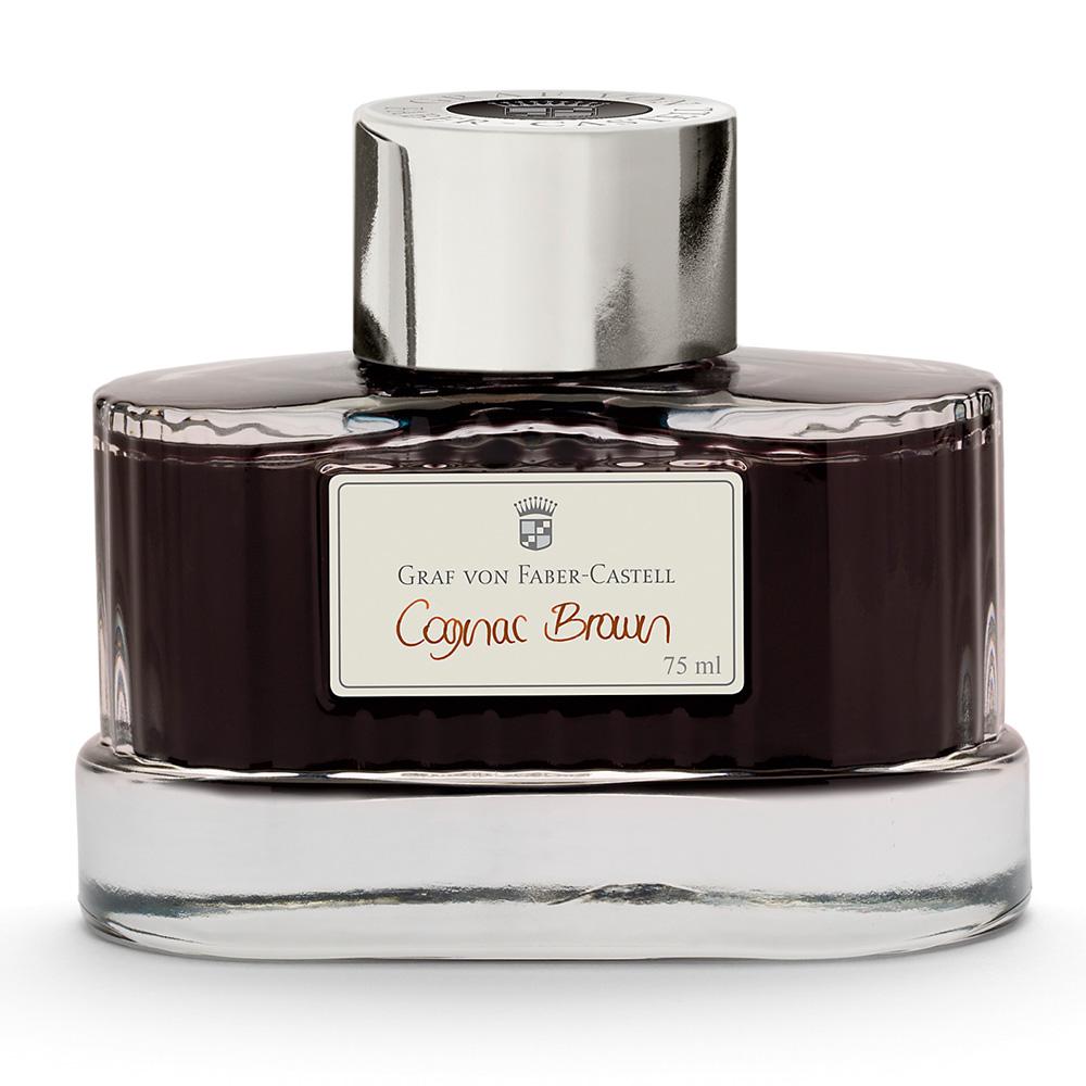 Graf von Faber-Castell, Tintenglas Cognac Brown 75ml-1