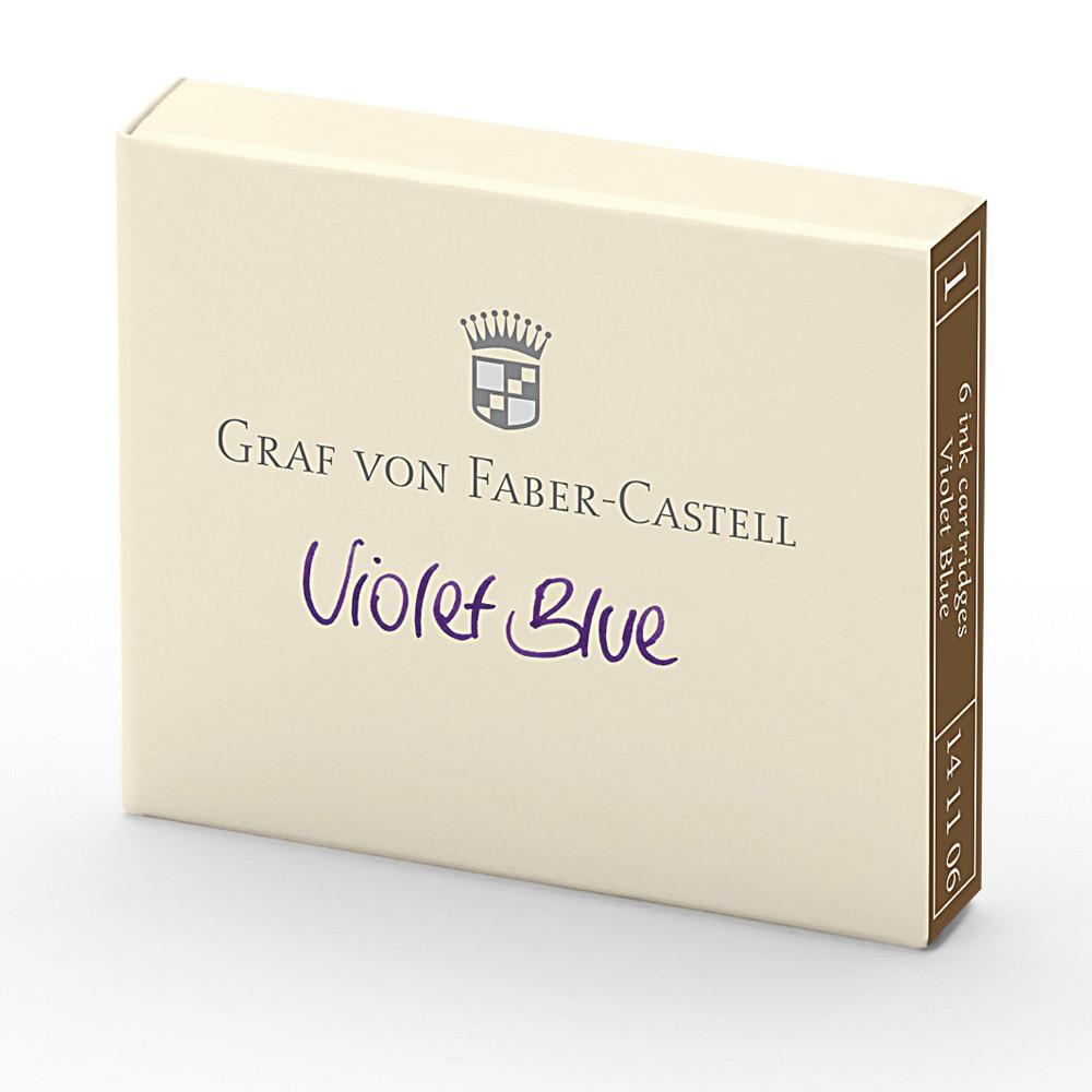 Graf von Faber-Castell, Tintenpatronen, 6x in Faltschachtel, Violet Blue-1