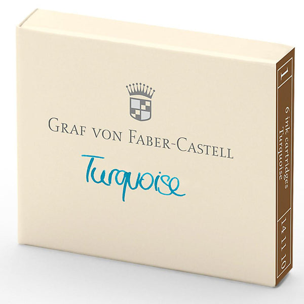 Graf von Faber-Castell, Tintenpatronen, 6x Turquoise-1