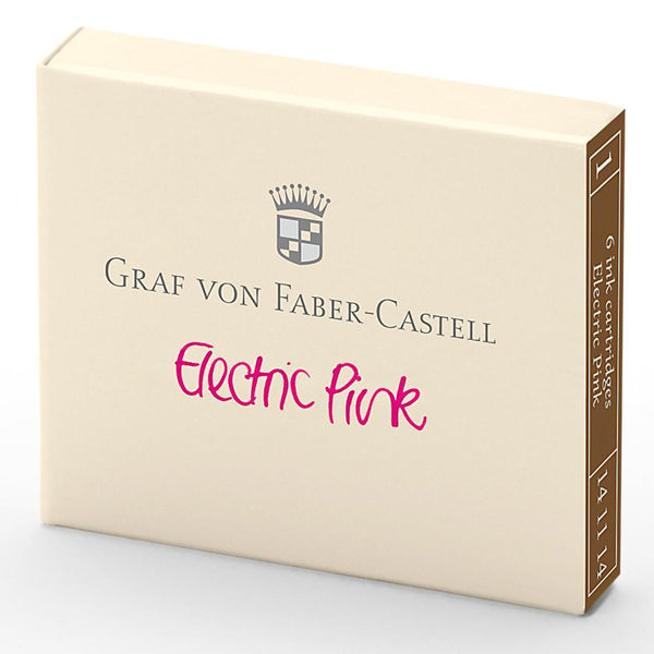 Graf von Faber-Castell, Tintenpatrone, 6x, Electric Pink
