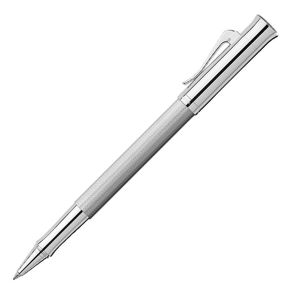Graf von Faber-Castell, Tintenroller Guilloche, rhodiniert, silber