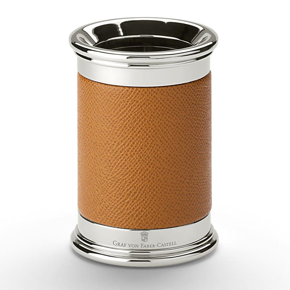 Graf von Faber-Castell, Stifteköcher, Lederummantelung, Braun-1