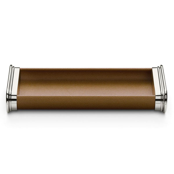 Graf von Faber-Castell, Ablageschale Epsom, mit Lederummantelung, cognac