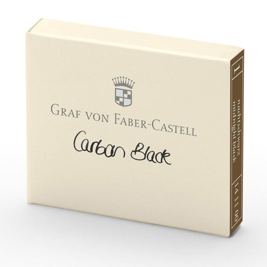 Graf von Faber-Castell, Tintenpatronen, 6x in Faltschachtel, Carbon Black-1