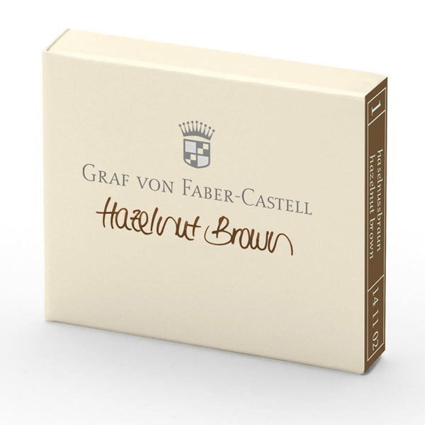 Graf von Faber-Castell, Tintenpatrone, 6x, Hazelnut Brown