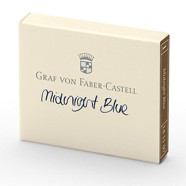 Graf von Faber-Castell, Tintenpatrone, 6x, Midnight Blue