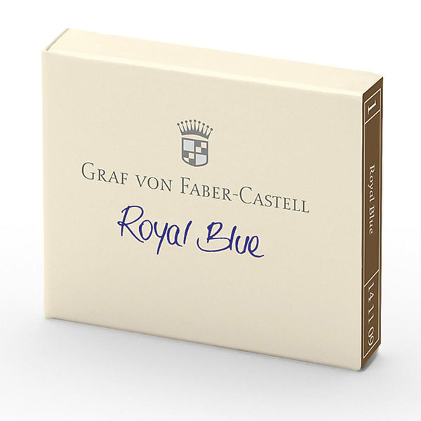 Graf von Faber-Castell, Tintenpatronen, 6x in Faltschachtel, Royal Blue-1
