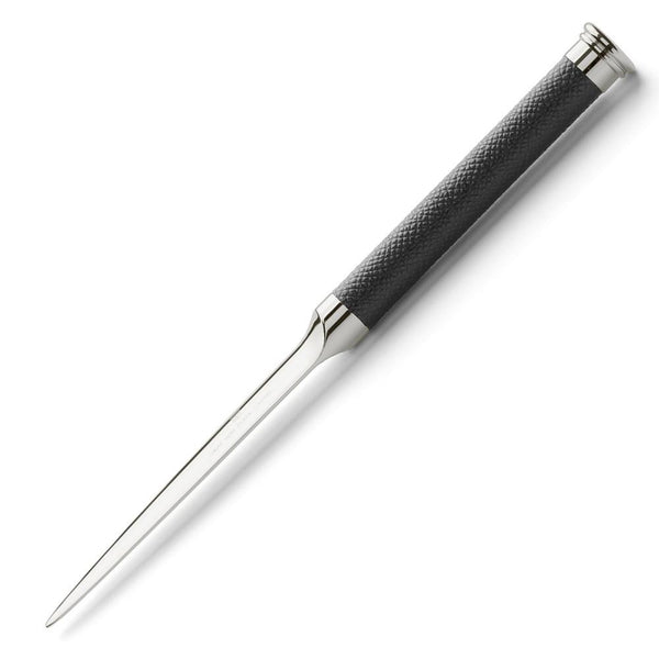 Graf von Faber-Castell, Brieföffner Epsom, mit Lederummantelung, schwarz