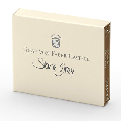 Graf von Faber-Castell, Tintenpatronen, 6x in Faltschachtel, Stone Grey-1