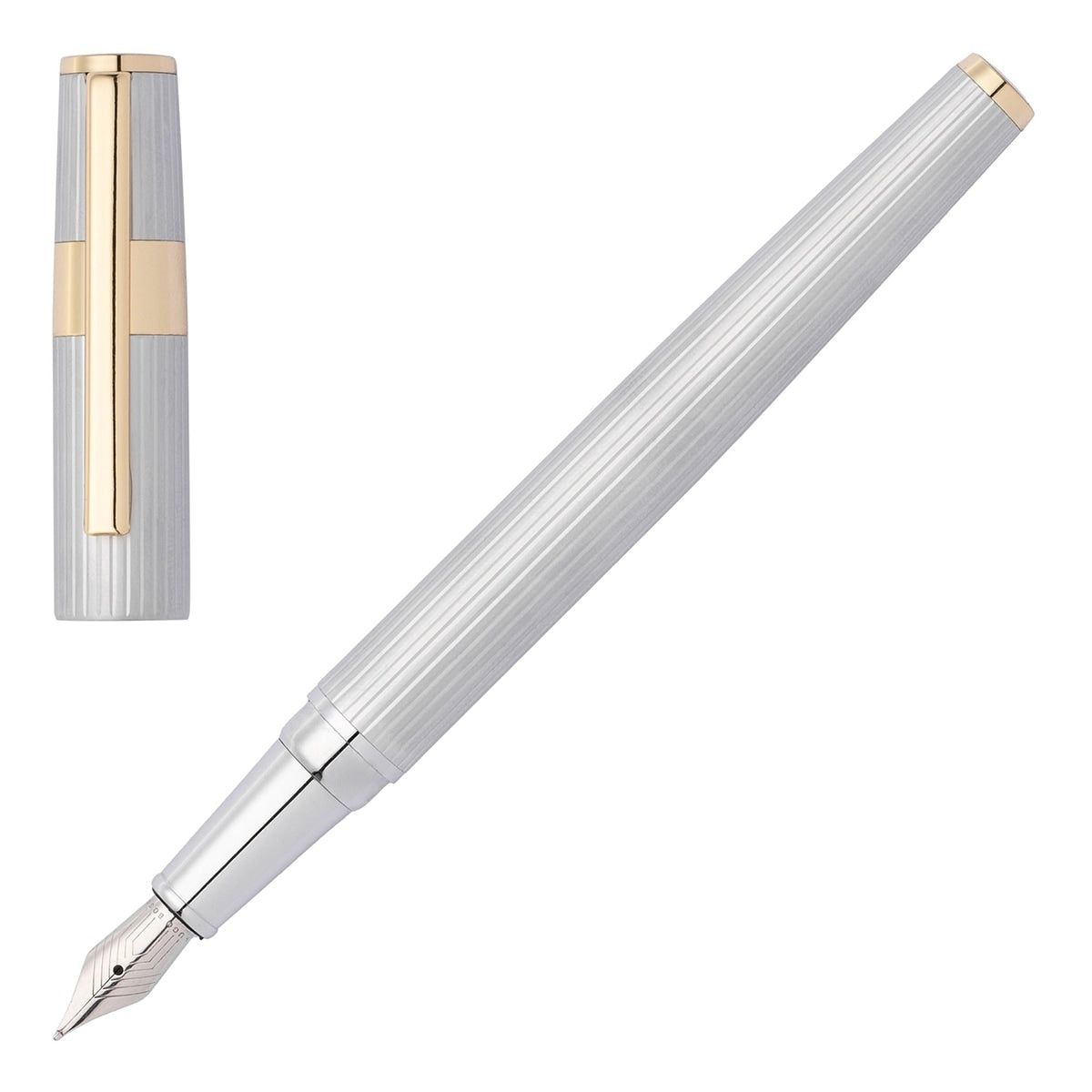 HUGO BOSS Füller Gear Pinstripe Silber/Gold-4