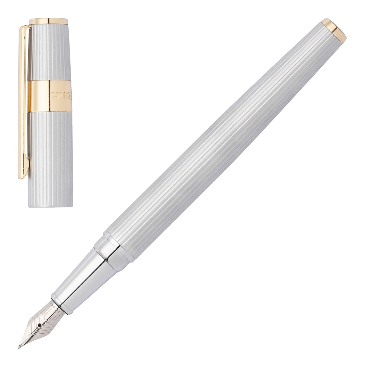 HUGO BOSS Füller Gear Pinstripe Silber/Gold-5