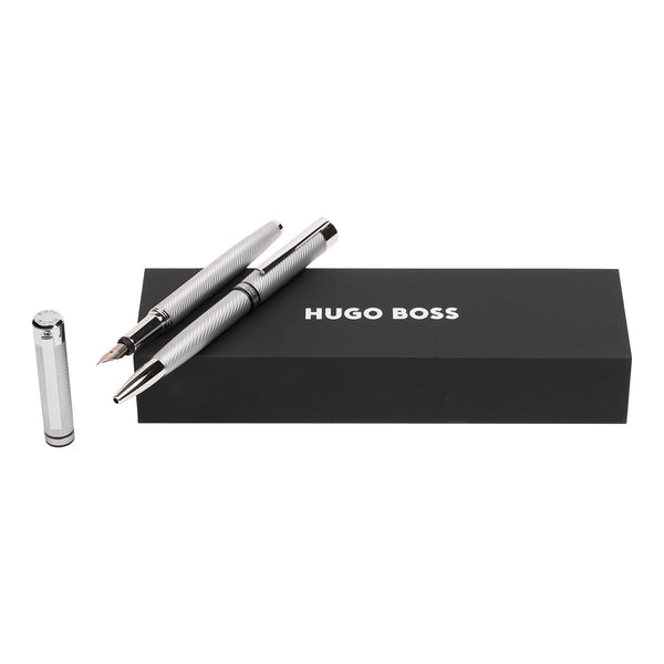 HUGO BOSS, Ensemble d'écriture Filament, chrome