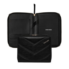 HUGO BOSS, Schreibmappe Triga, A5, schwarz