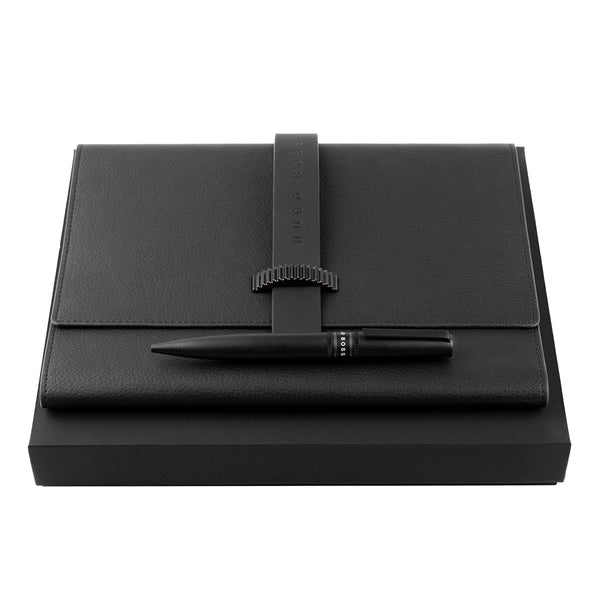 HUGO BOSS, Schreibset Gear Illusion, A5, schwarz