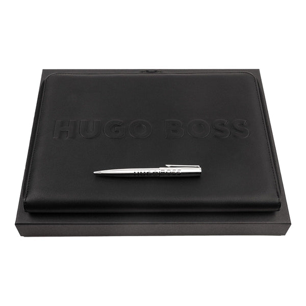HUGO BOSS, Ensemble d'écriture Label, A4, argent