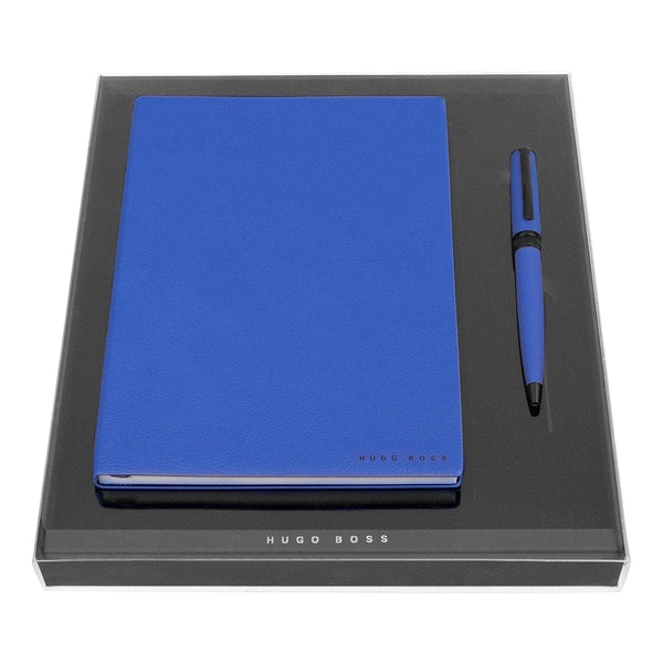 HUGO BOSS Kugelschreiber / Notizbuch Set blau-1