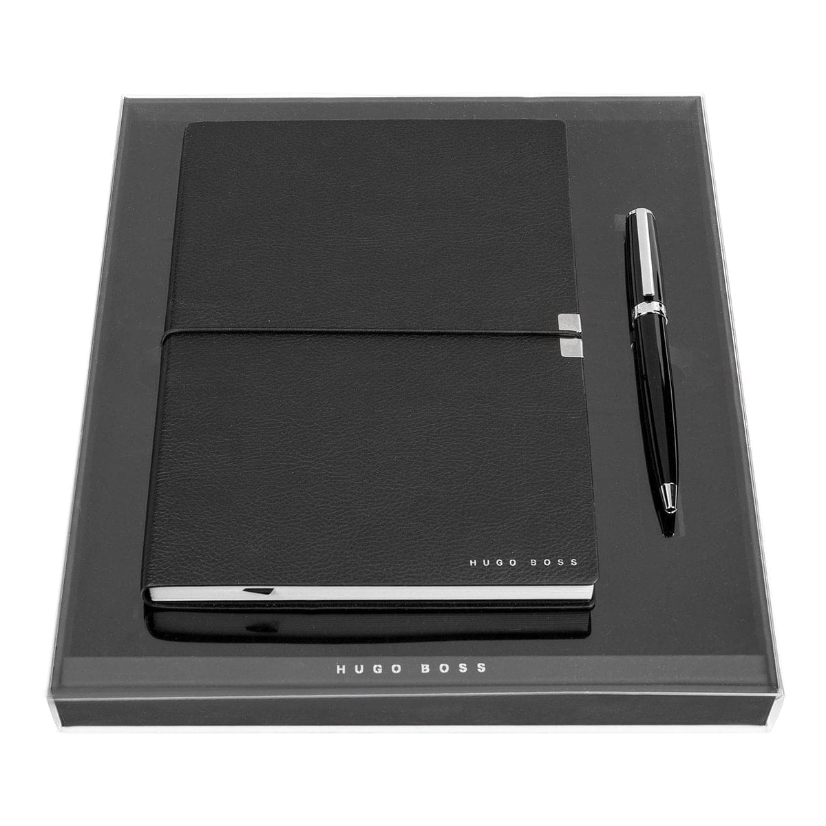 HUGO BOSS Kugelschreiber / Notizbuch Set schwarz-1