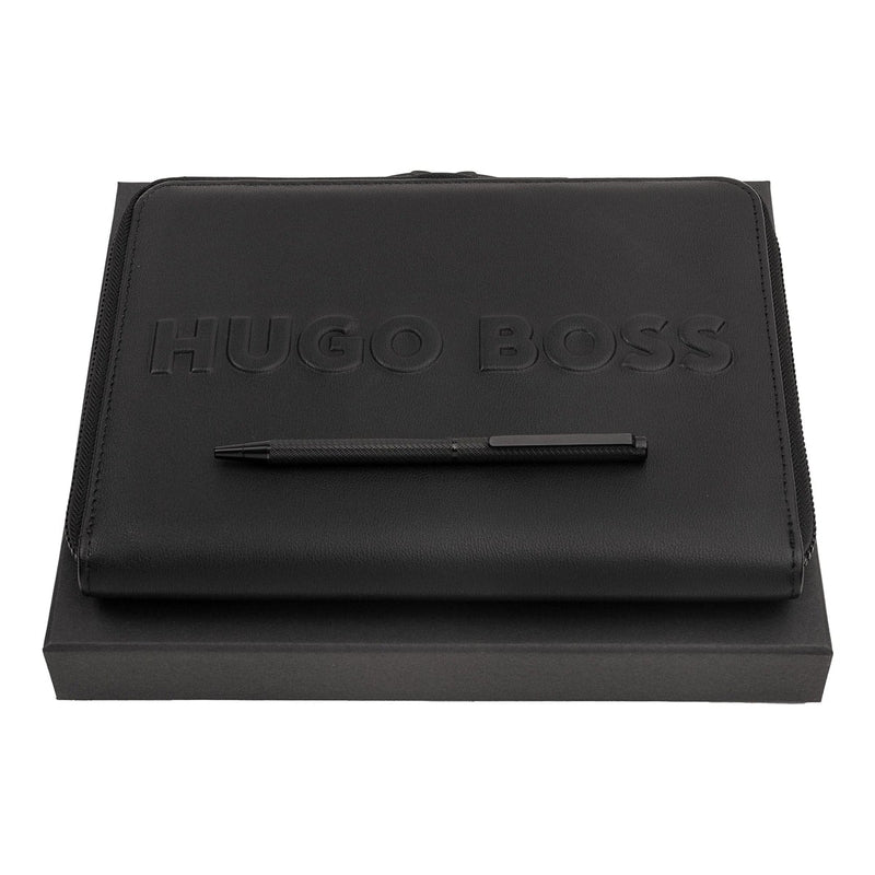HUGO BOSS Kugelschreiber / Notizbuch Set A5 schwarz-1