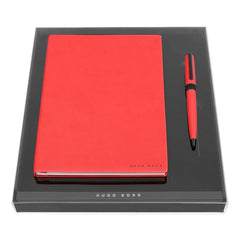 HUGO BOSS, Schreibset, rot