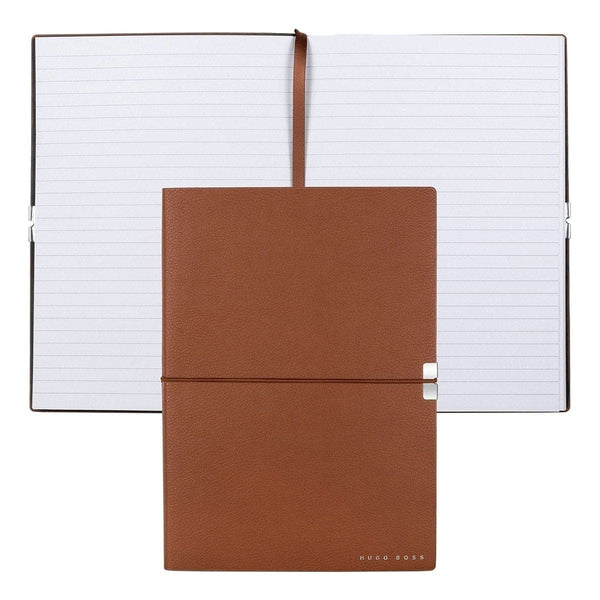 HUGO BOSS, Notebook Elegance Storyline, A5 lined white, brown