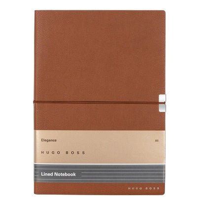 HUGO BOSS, Notizbuch Elegance Storyline, A5 liniert weiss, braun-2